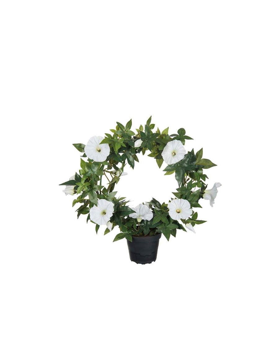 Blomma för dagen konstväxt vit 35 cm