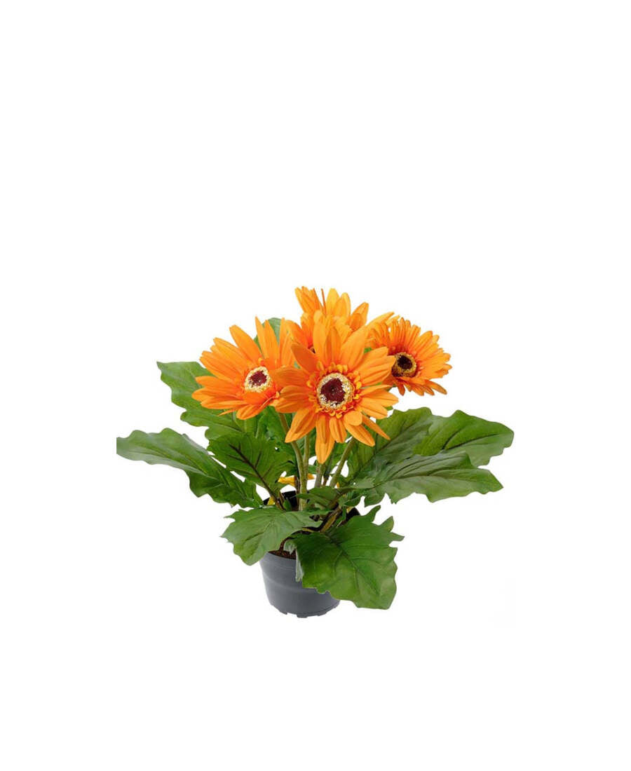 Gerbera konstväxt gul 30 cm