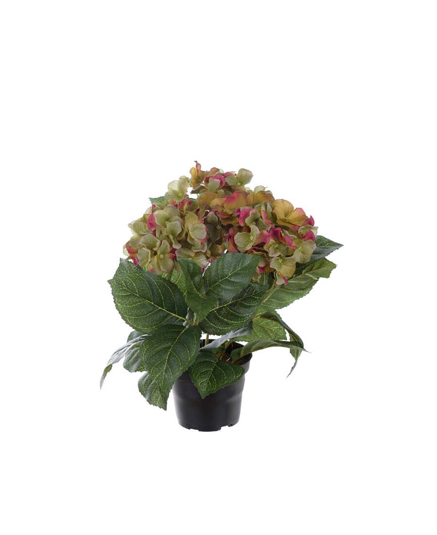 Hortensia konstväxt grön/lila 30 cm