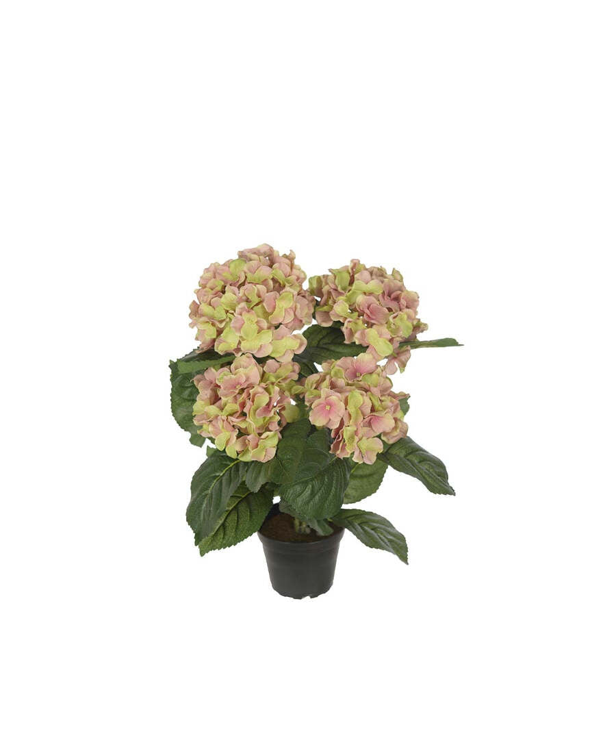 Hortensia konstväxt grön/rosa 30 cm