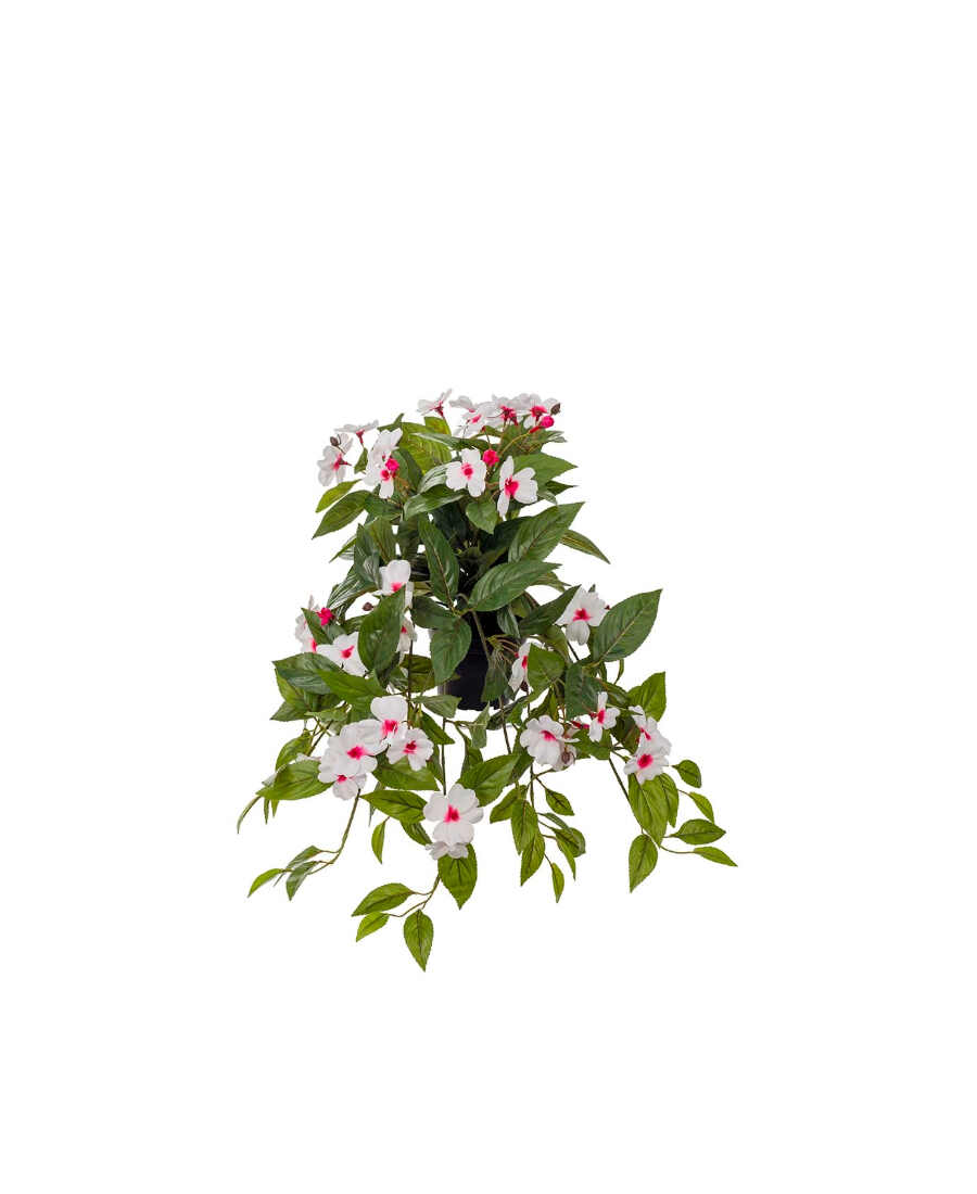 Lyckliga Lotta konstväxt vit/rosa 40 cm