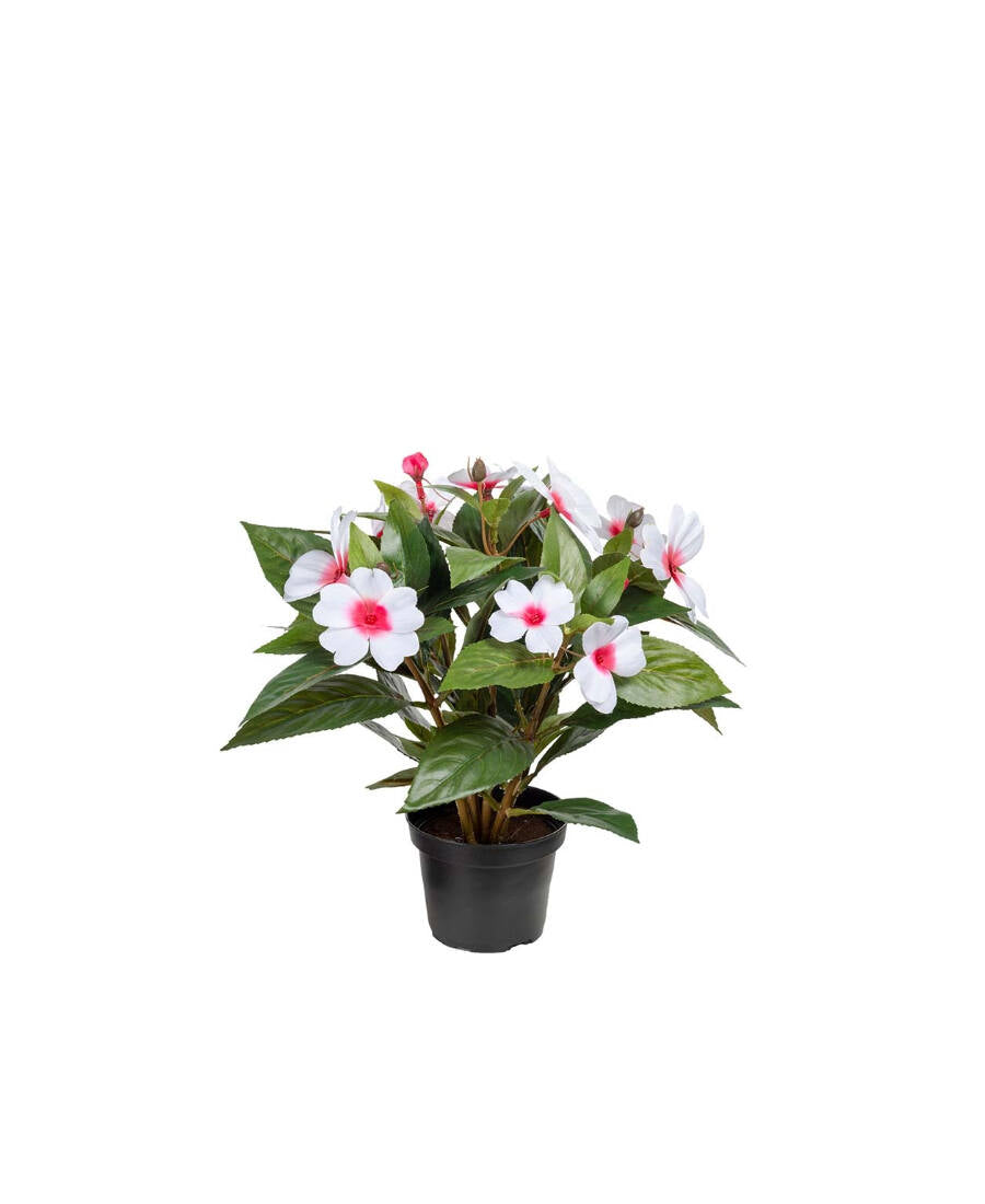 Lykliga Lotta konstväxt vit/rosa 30 cm