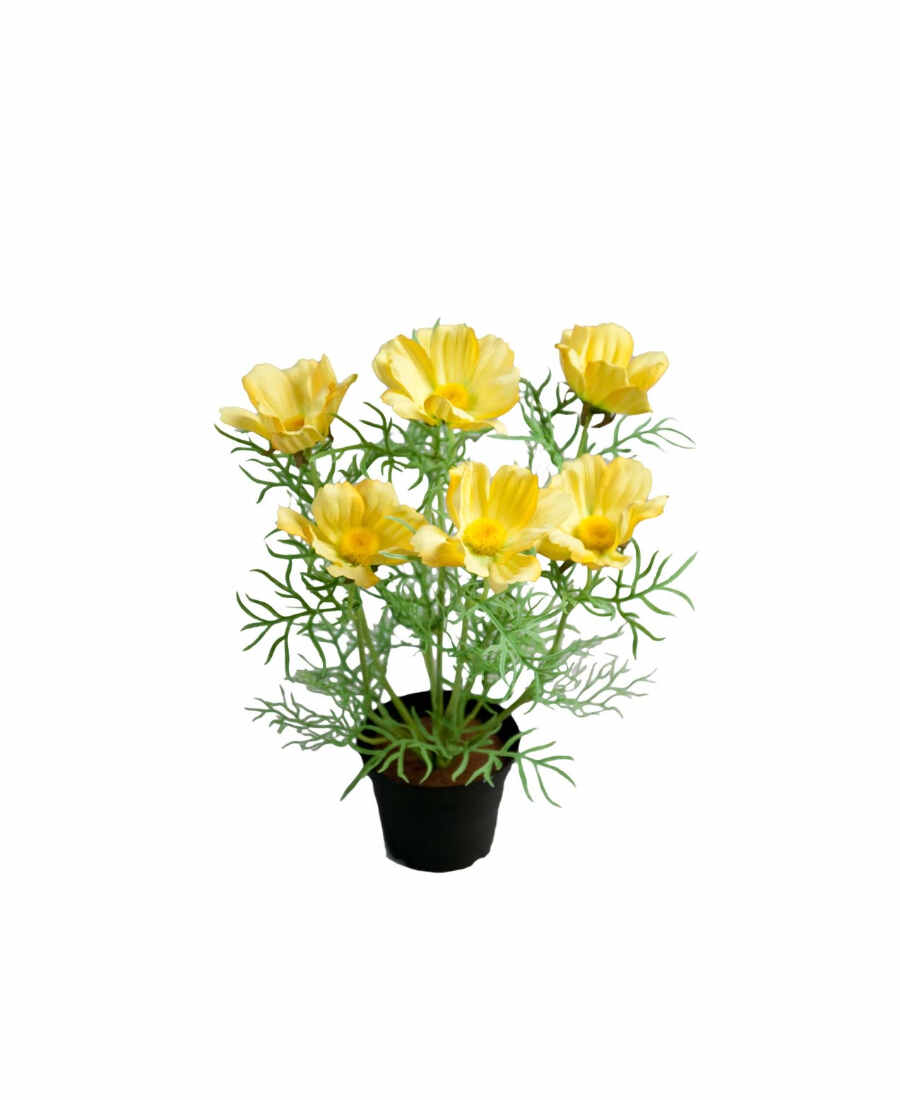 Rosenskära konstväxt gul 40 cm
