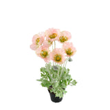 Vallmo konstväxt rosa 40 cm
