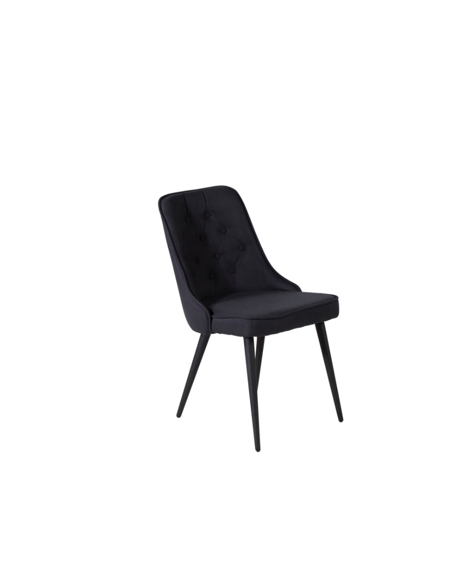 Velvet matstol svart