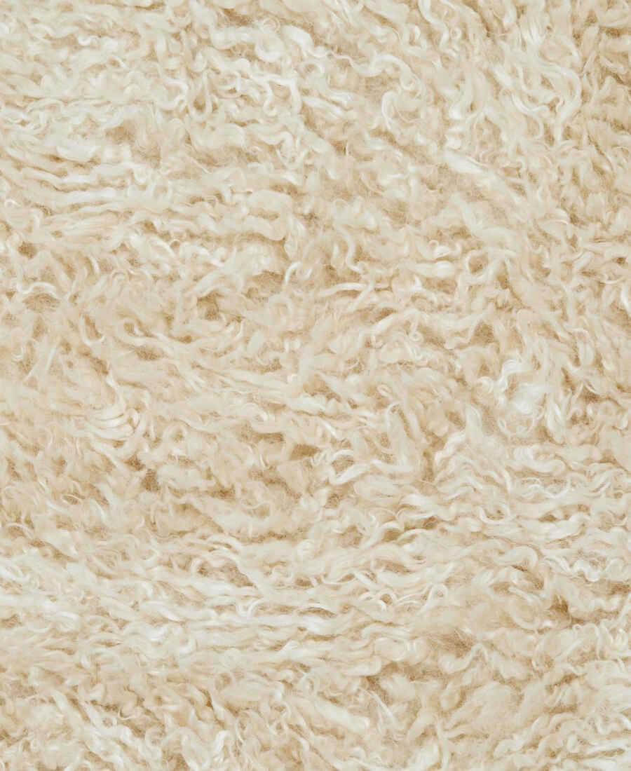 Wooly pläd beige