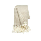 Mathea herringbone pläd beige