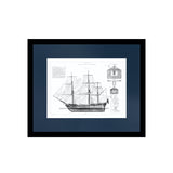 Exklusiv tavla Royal Fortune Ship Drawing