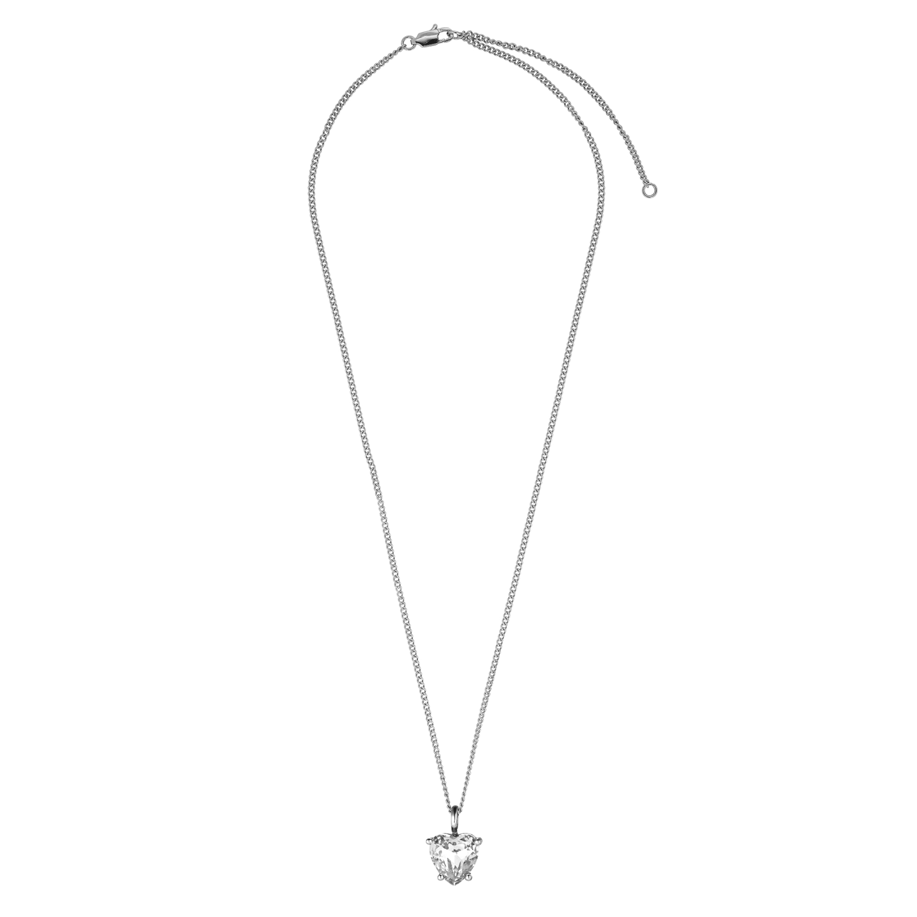 Bianca halsband silver/crystal