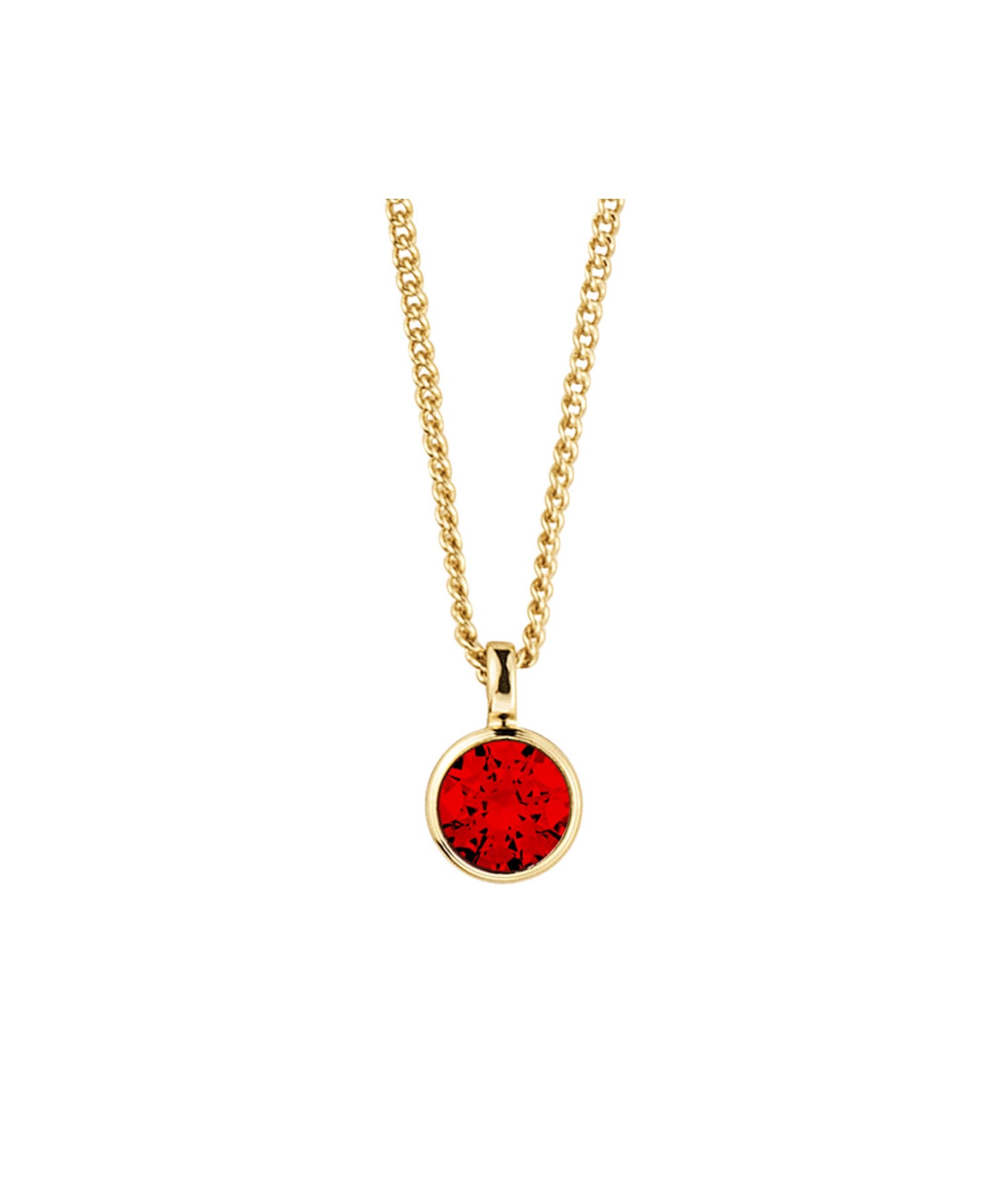 Ette halsband gold/red