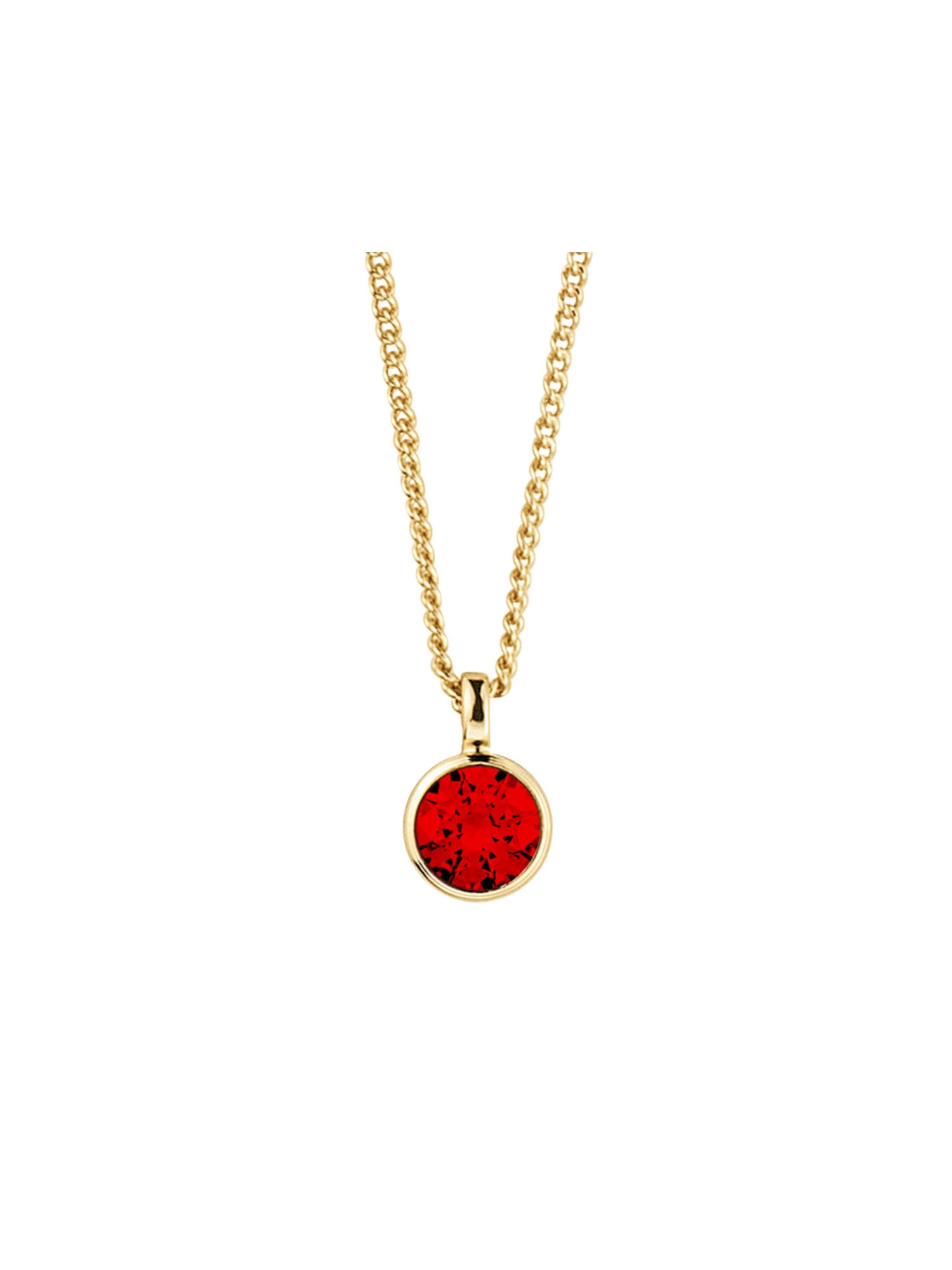 Ette halsband gold/red