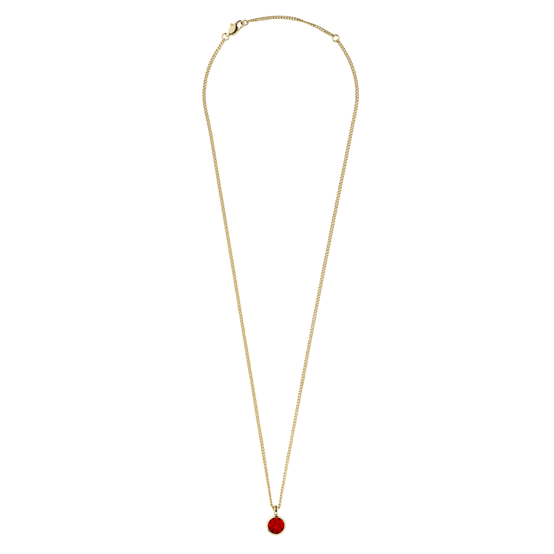 Ette halsband gold/red