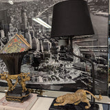 Cheetah bordslampa svart h.