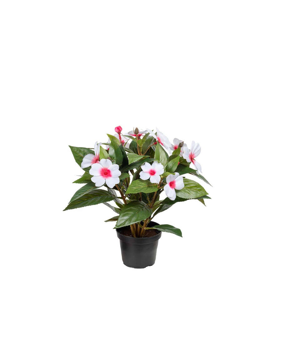 Lykliga Lotta konstväxt vit/rosa 30 cm