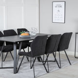 Piazza matbord svart 180 cm