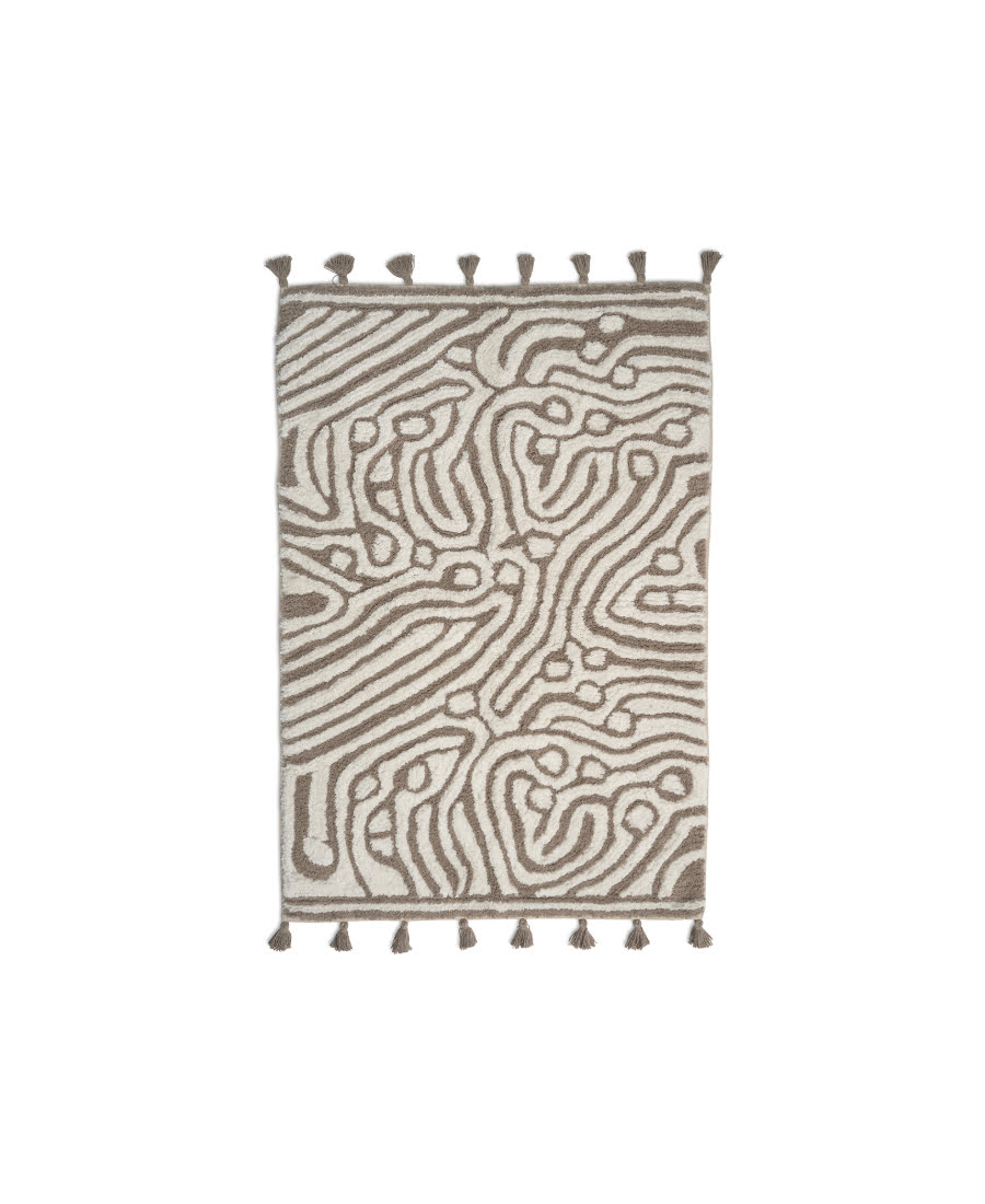 Maze badrumsmatta beige/vit 60x90 cm