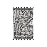 Maze badrumsmatta svart/vit 60x90 cm