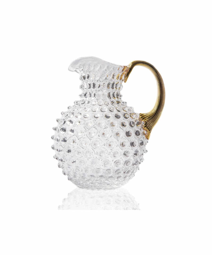 Paris Hobnail karaff crystal/guld 2 liter