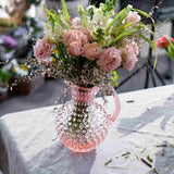 Bukett med Paris Hobnail karaff rosa 2 liter