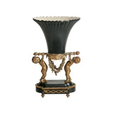 Scallop vas mässing/porslin