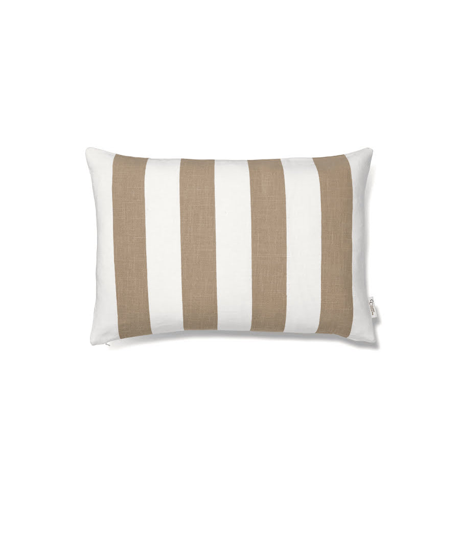 Striped kuddfodral beige 40x60 cm