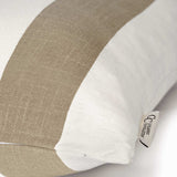 Striped kuddfodral beige 40x60 cm