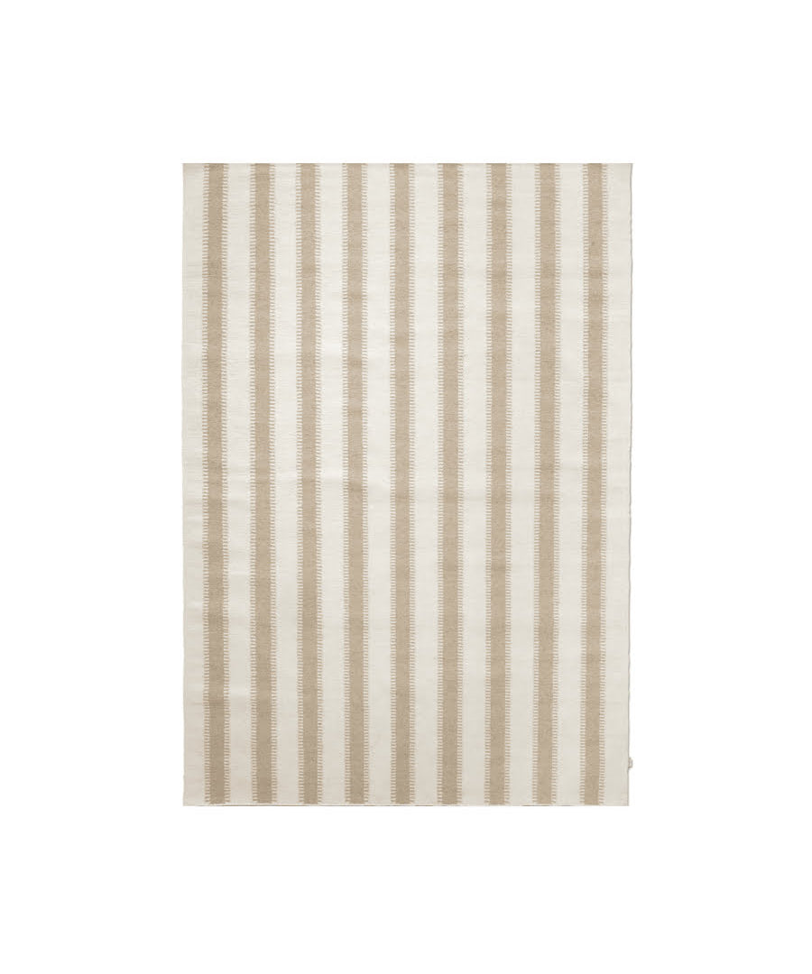 Stripes matta vit/natur 170x230 cm