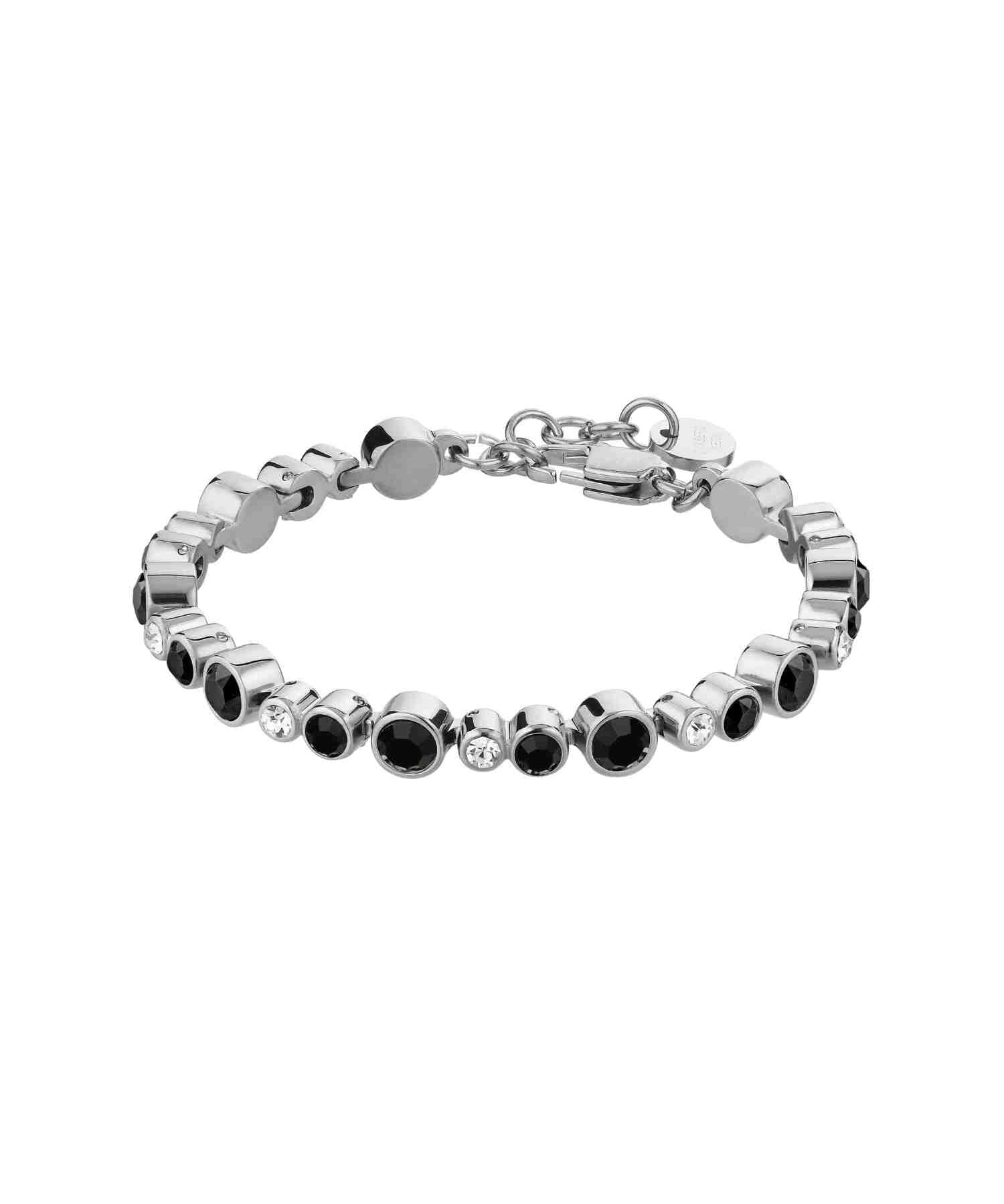 Teresia armband silver/black