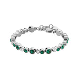 Teresia armband silver/green