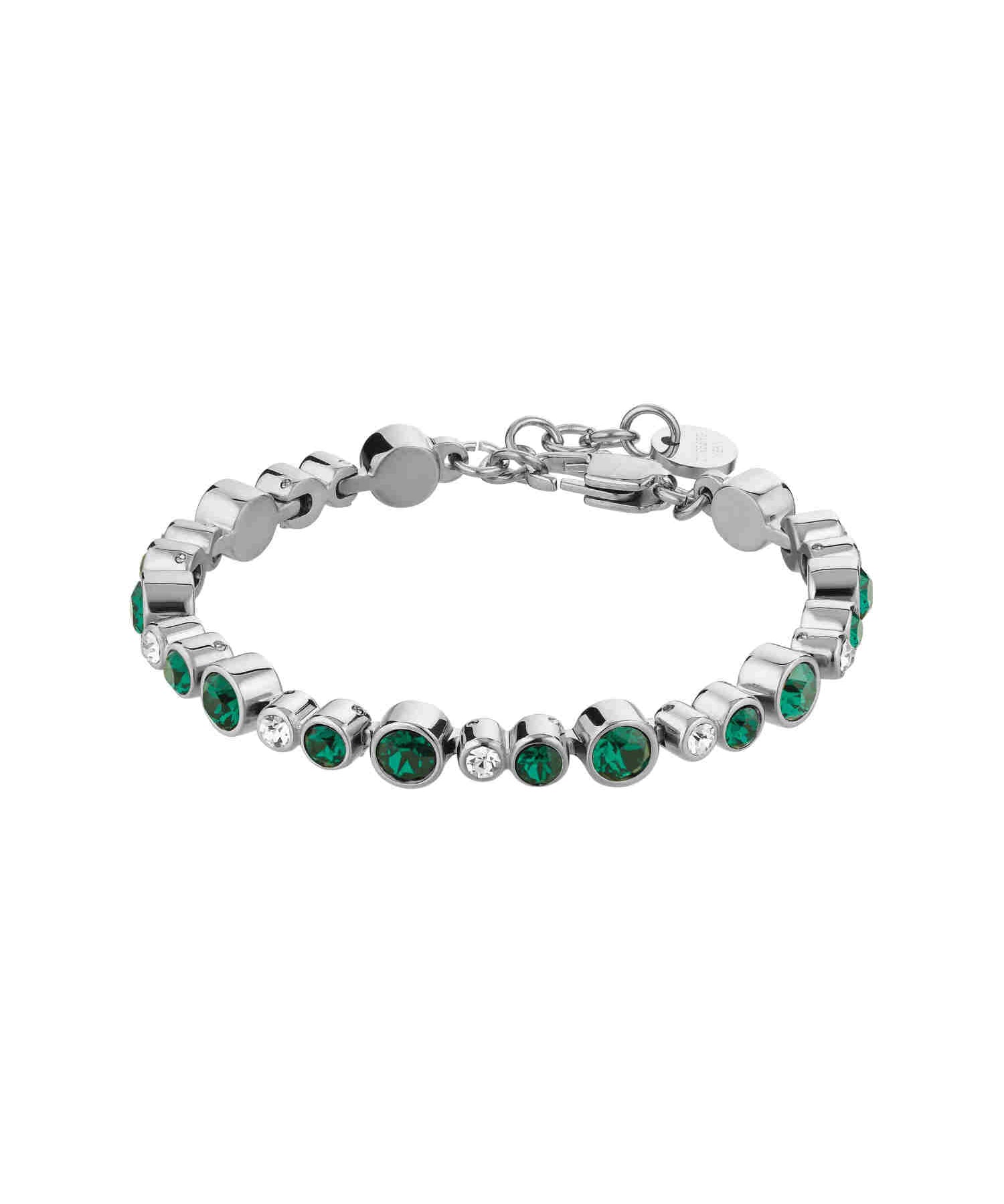 Teresia armband silver/green