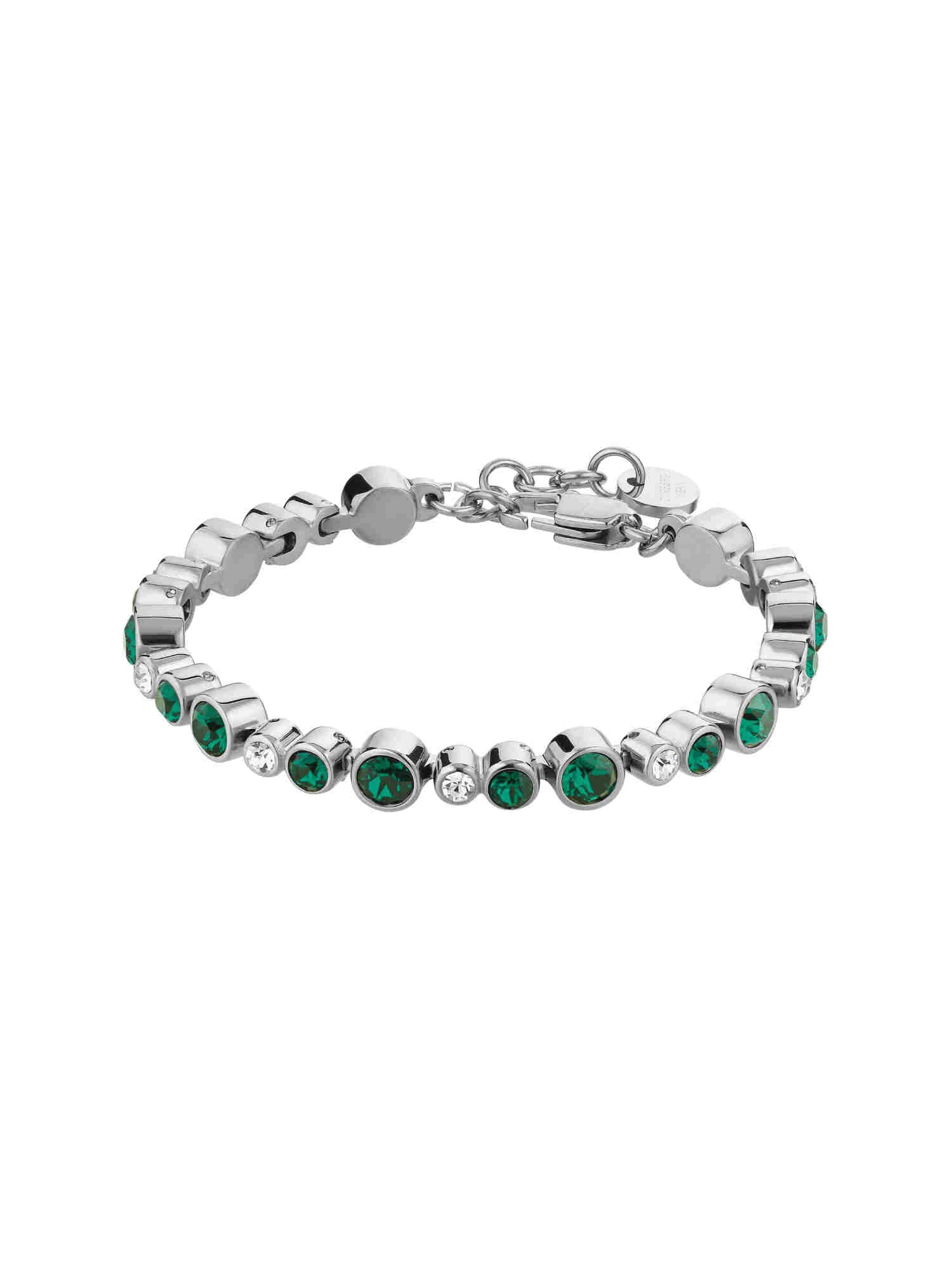 Teresia armband silver/green