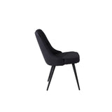 Velvet matstol svart
