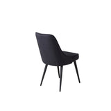 Velvet matstol svart