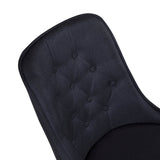 Velvet matstol svart