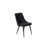 Velvet matstol svart