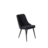 Velvet matstol svart