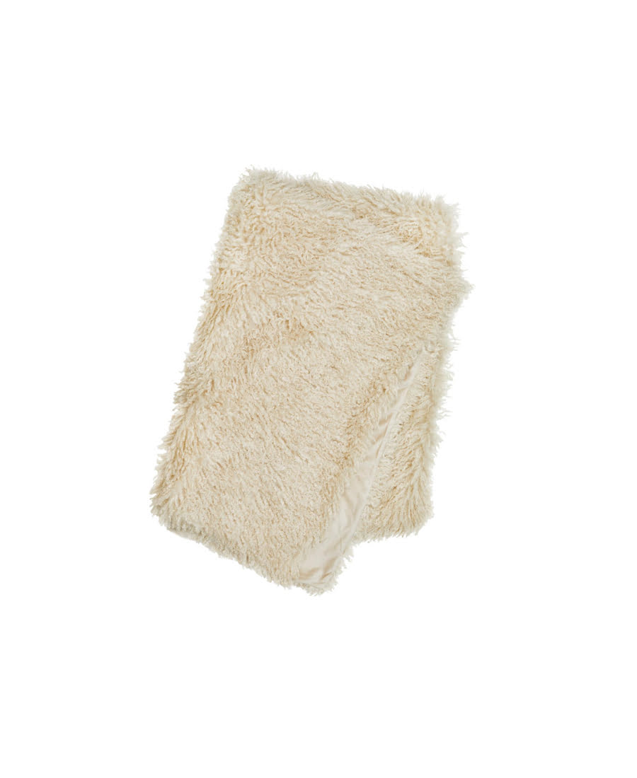 Wooly pläd beige