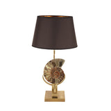 Ammonite bordslampa guld