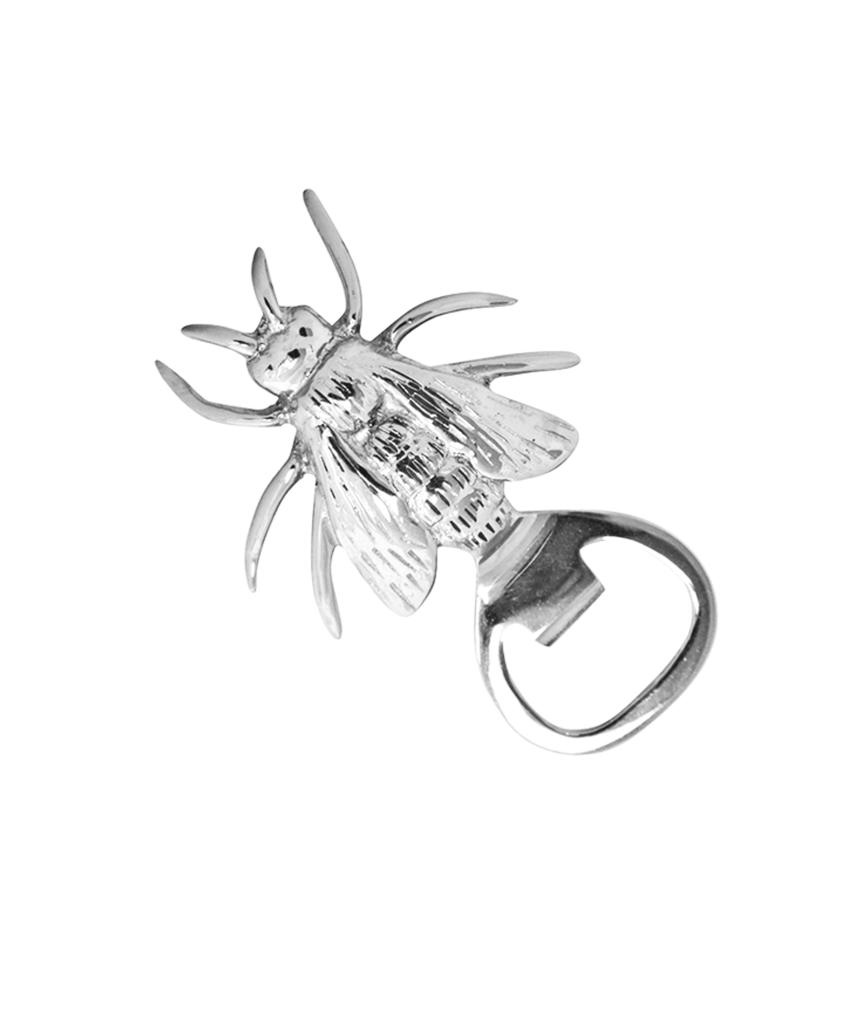 Bi flasköppnare silver