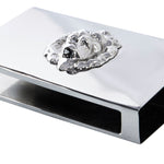Lejon tändsticksaskfodral silver