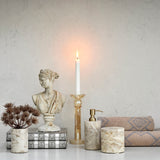 Marble tandborsthållare beige