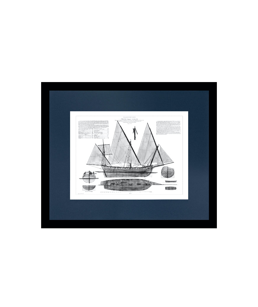Exklusiv tavla Sea Wanderer Ship Drawing
